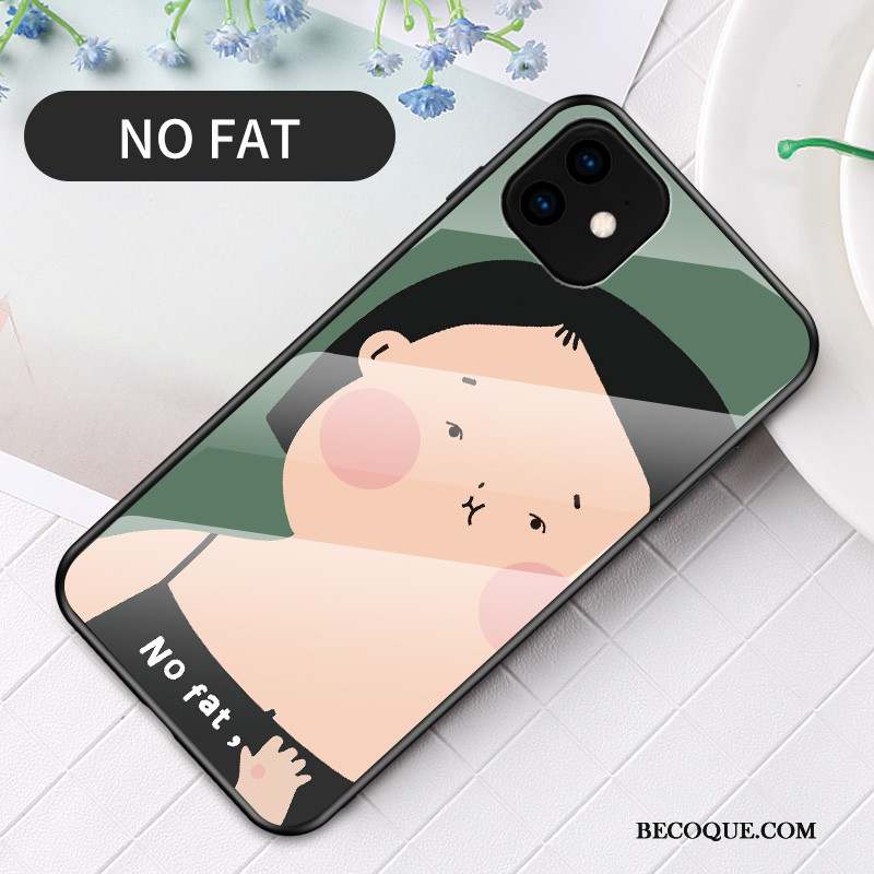 iPhone 11 Personnalité Créatif Protection Dessin Animé Verre Coque