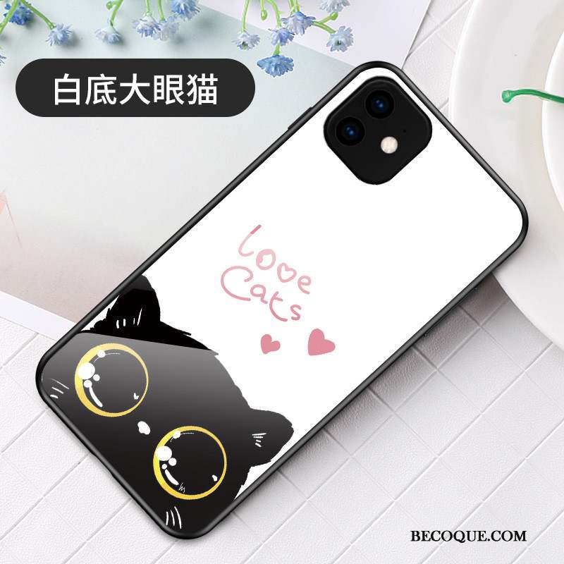 iPhone 11 Personnalité Créatif Protection Dessin Animé Verre Coque