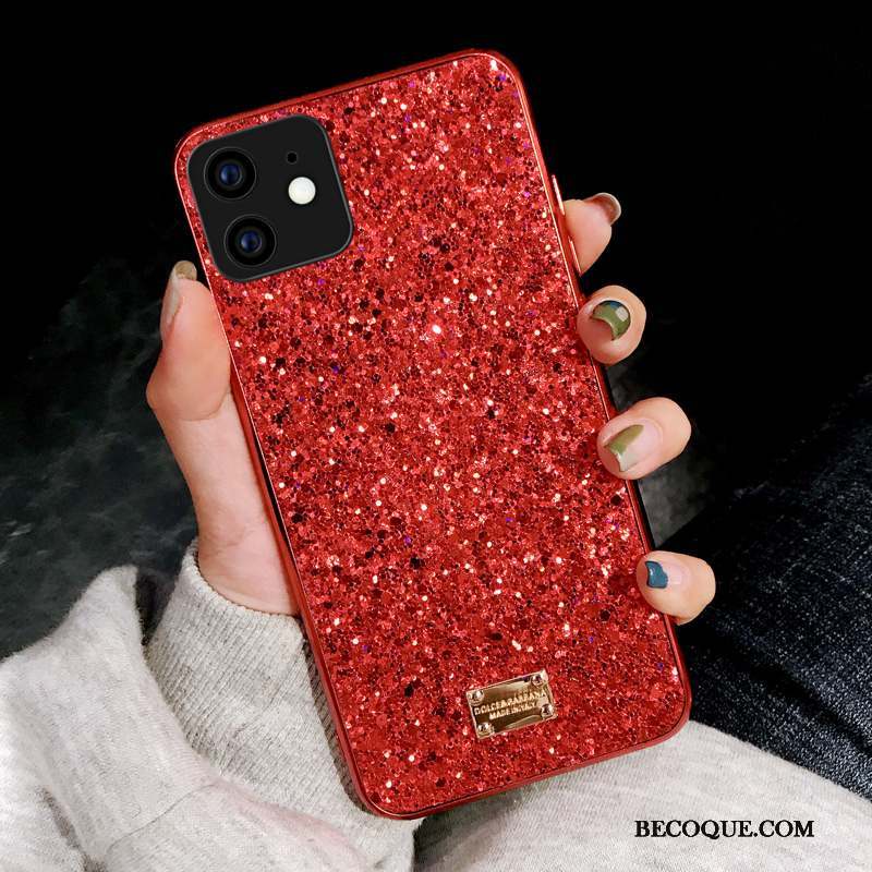 iPhone 11 Personnalité Incassable Coque De Téléphone Marque De Tendance Net Rouge Rose