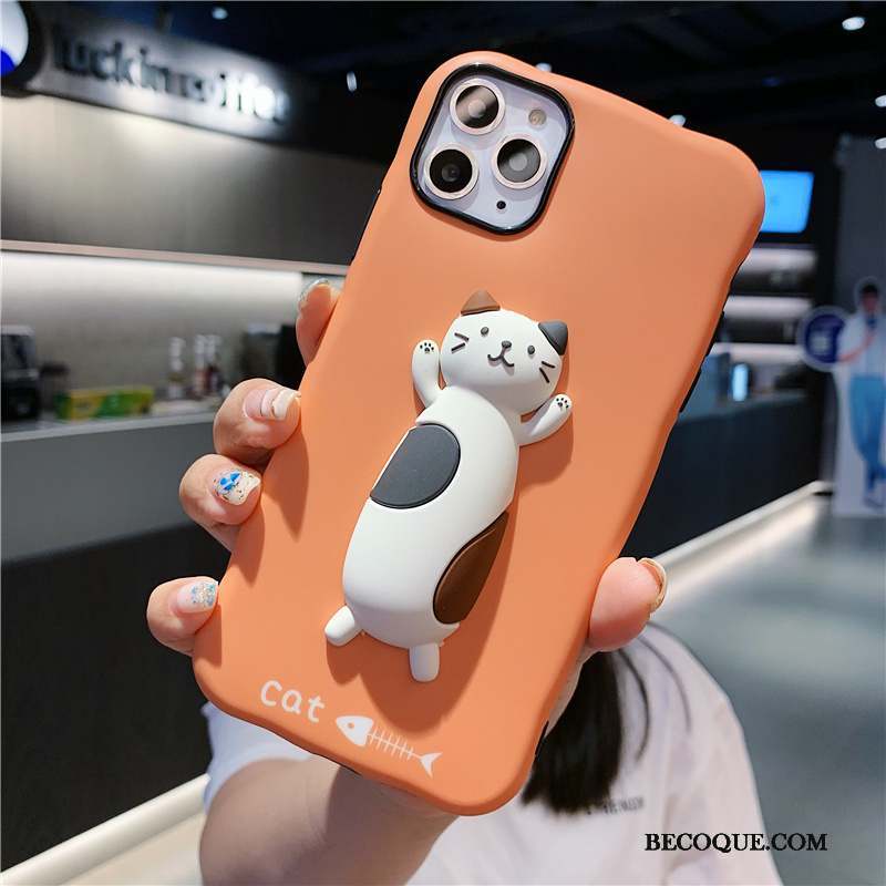 iPhone 11 Pro Charmant Coque Chat Nouveau Dessin Animé Fluide Doux