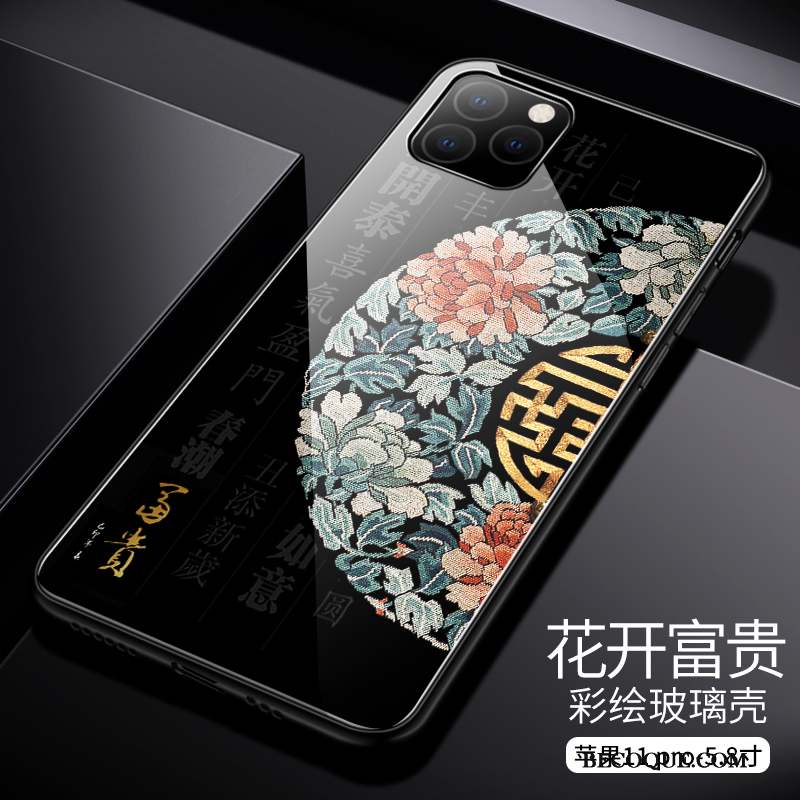 iPhone 11 Pro Coque Blanc Luxe Étui Style Chinois Personnalité Nouveau