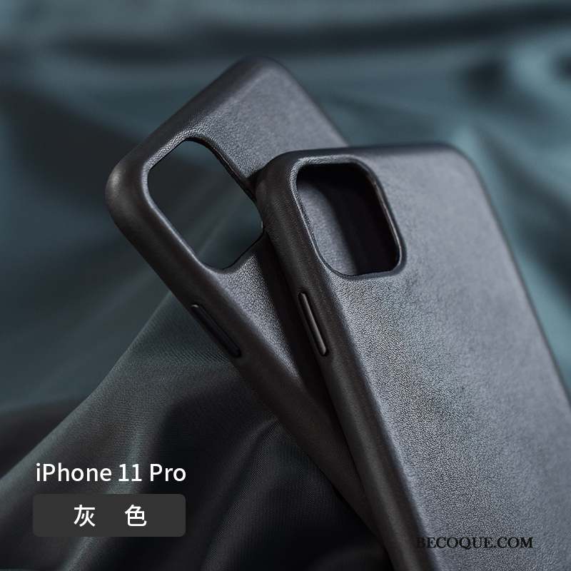 iPhone 11 Pro Coque Créatif Marque De Tendance Cuir Tout Compris Incassable Nouveau