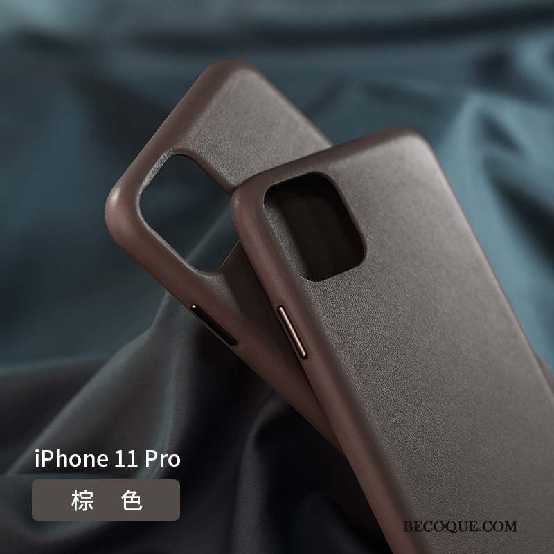 iPhone 11 Pro Coque Créatif Marque De Tendance Cuir Tout Compris Incassable Nouveau