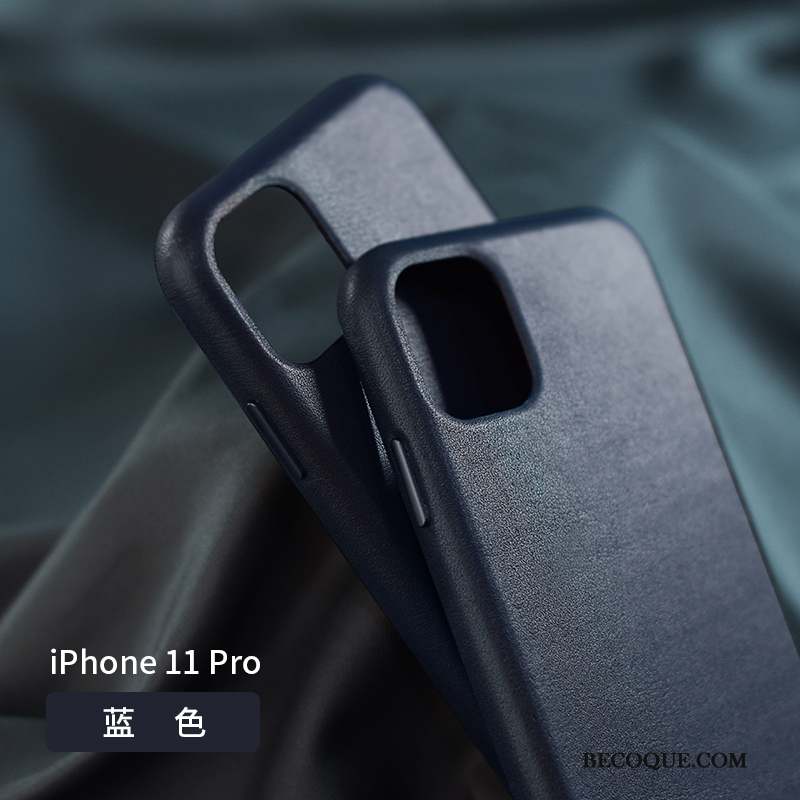 iPhone 11 Pro Coque Créatif Marque De Tendance Cuir Tout Compris Incassable Nouveau