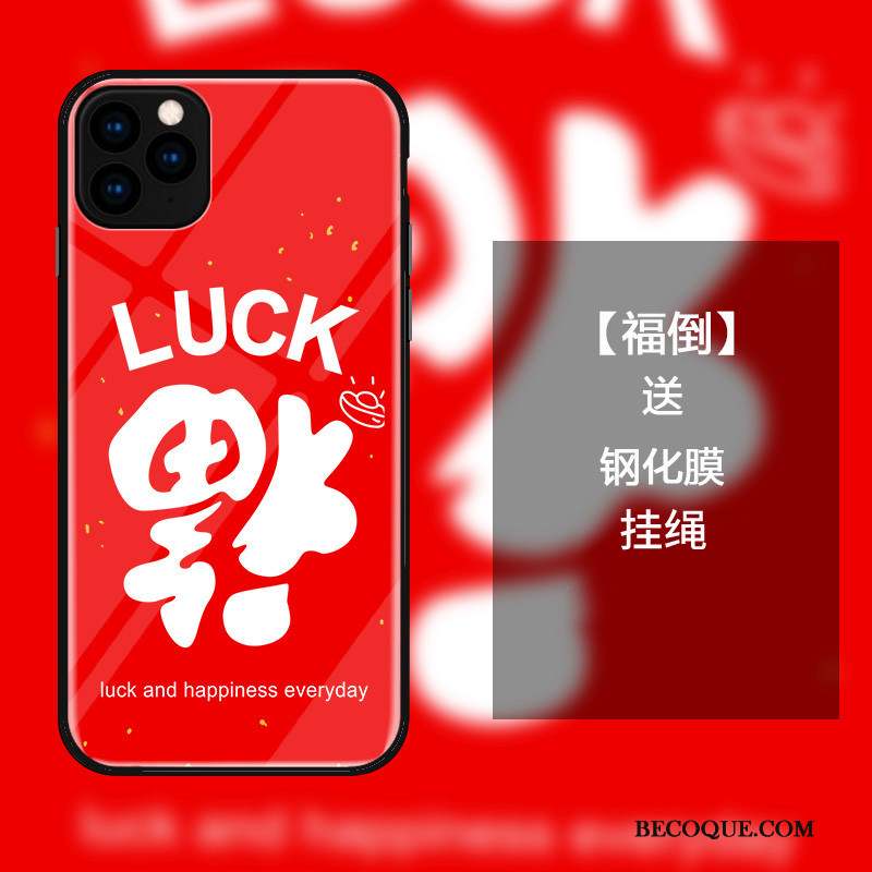 iPhone 11 Pro Coque De Fête Incassable Style Chinois Tout Compris Protection Rouge