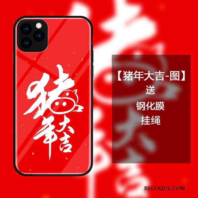 iPhone 11 Pro Coque De Fête Incassable Style Chinois Tout Compris Protection Rouge