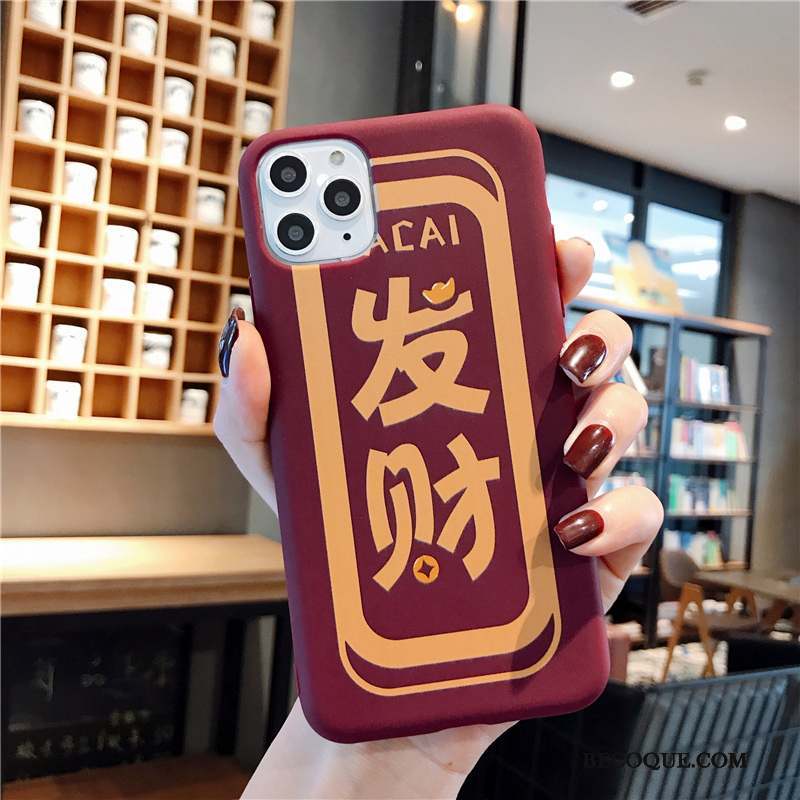 iPhone 11 Pro Coque De Fête Rouge Richesse Incassable Rat Dessin Animé