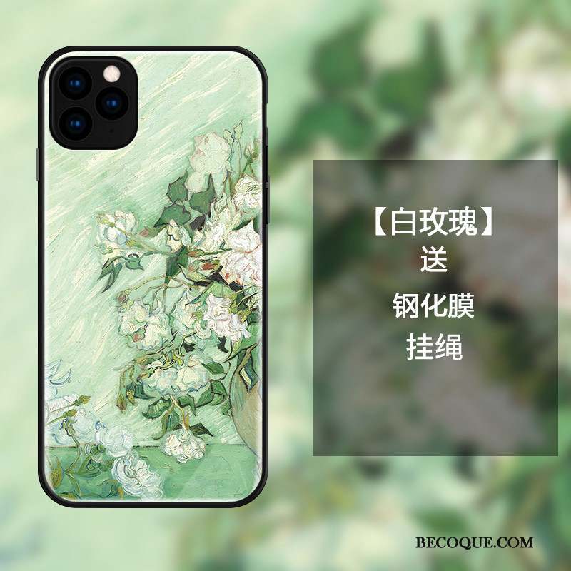 iPhone 11 Pro Coque De Téléphone Vert Rose Tout Compris Art Incassable