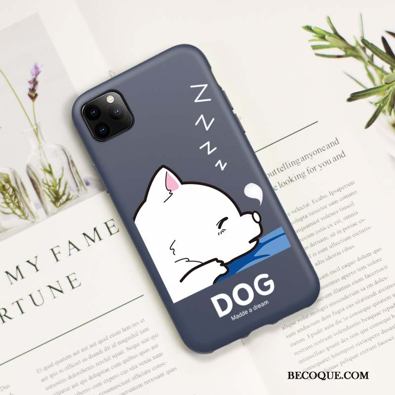 iPhone 11 Pro Coque Fluide Doux Chiens Silicone Très Mince Incassable Mode