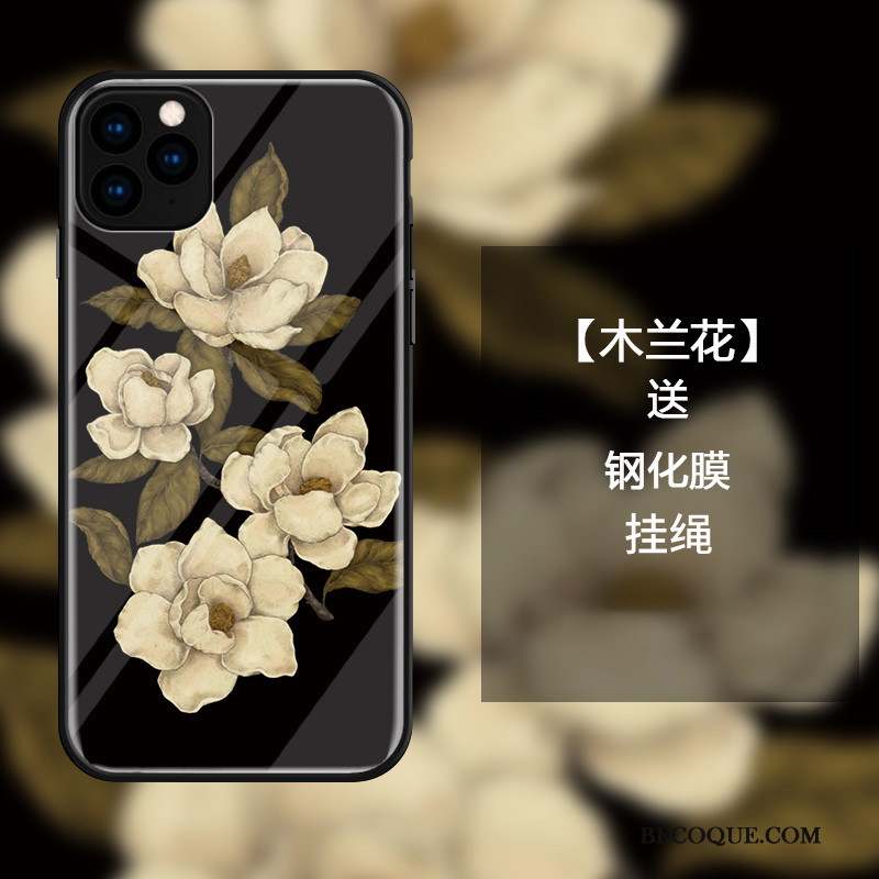 iPhone 11 Pro Coque Incassable Protection Verre Noir Simple Luxe