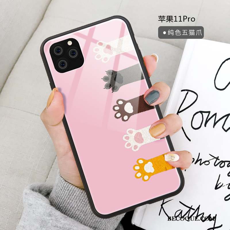 iPhone 11 Pro Coque Miroir Chat Protection Charmant Nouveau Étui