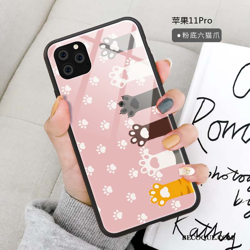 iPhone 11 Pro Coque Miroir Chat Protection Charmant Nouveau Étui