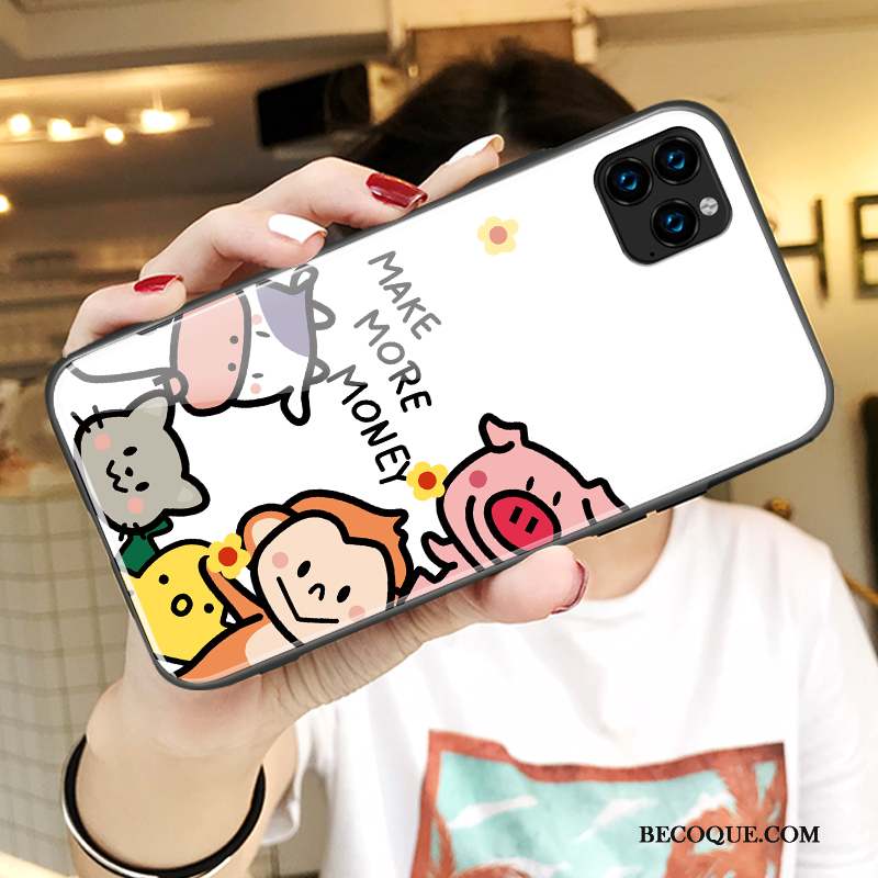 iPhone 11 Pro Coque Nouveau Blanc Incassable Charmant Amoureux Dessin Animé