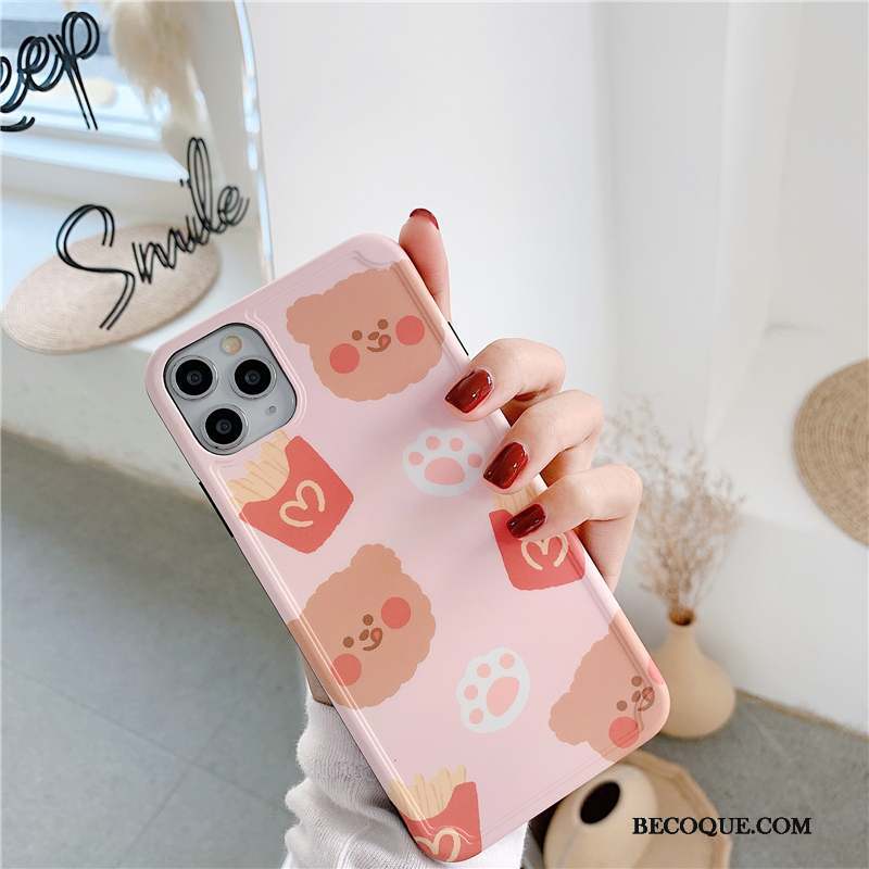 iPhone 11 Pro Coque Nouveau Rose Incassable Créatif Personnalité Protection