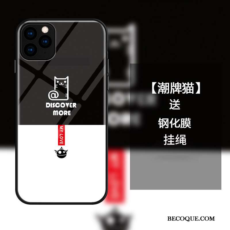 iPhone 11 Pro Coque Ornements Suspendus Chat Chiens Incassable Blanc Protection