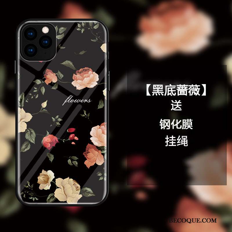 iPhone 11 Pro Coque Rose Incassable Frais Art Petit Simple
