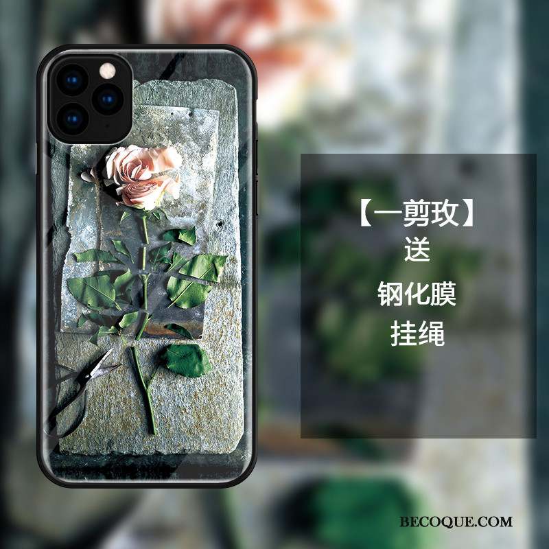 iPhone 11 Pro Coque Rose Incassable Frais Art Petit Simple