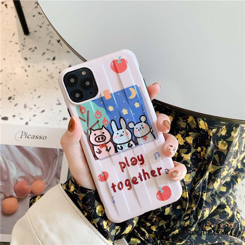 iPhone 11 Pro Dessin Animé Bleu Coque De Téléphone Incassable Silicone Nouveau