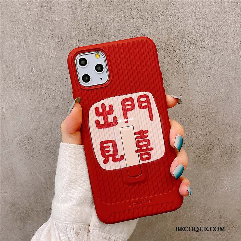 iPhone 11 Pro Dimensionnel Coque De Téléphone Créatif Étui Rouge Tendance