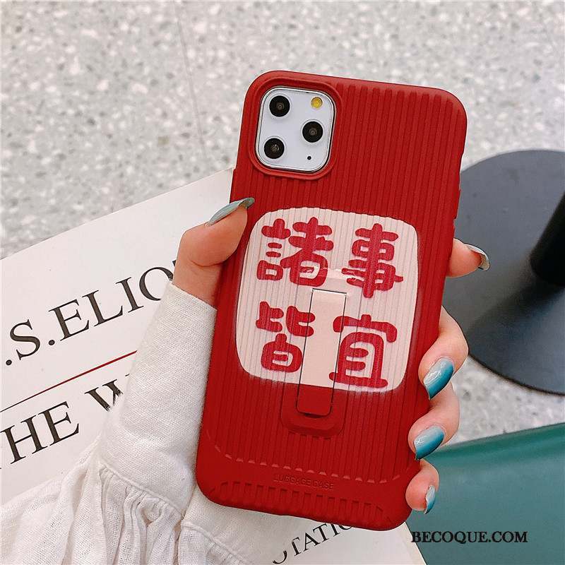 iPhone 11 Pro Dimensionnel Coque De Téléphone Créatif Étui Rouge Tendance