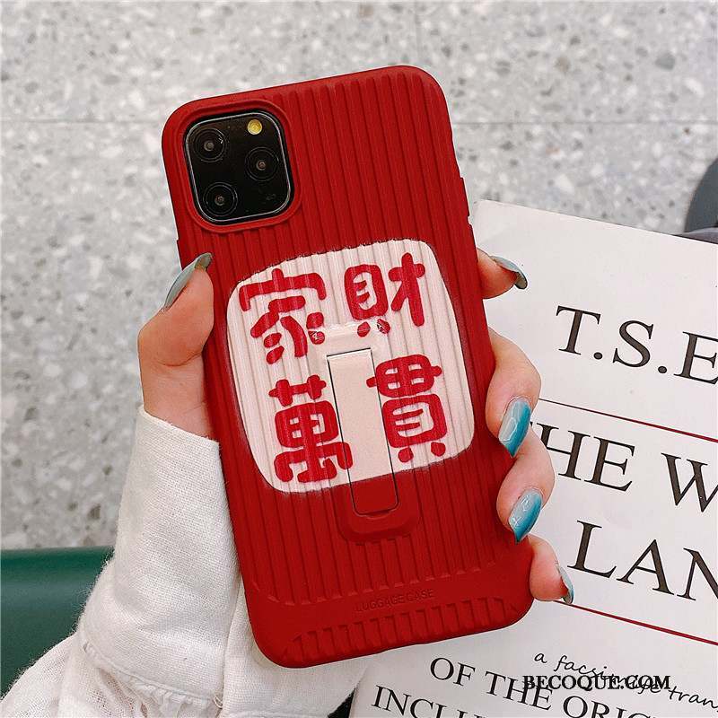 iPhone 11 Pro Dimensionnel Coque De Téléphone Créatif Étui Rouge Tendance