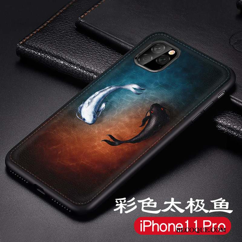 iPhone 11 Pro Incassable Délavé En Daim Noir Coque De Téléphone Nouveau Silicone