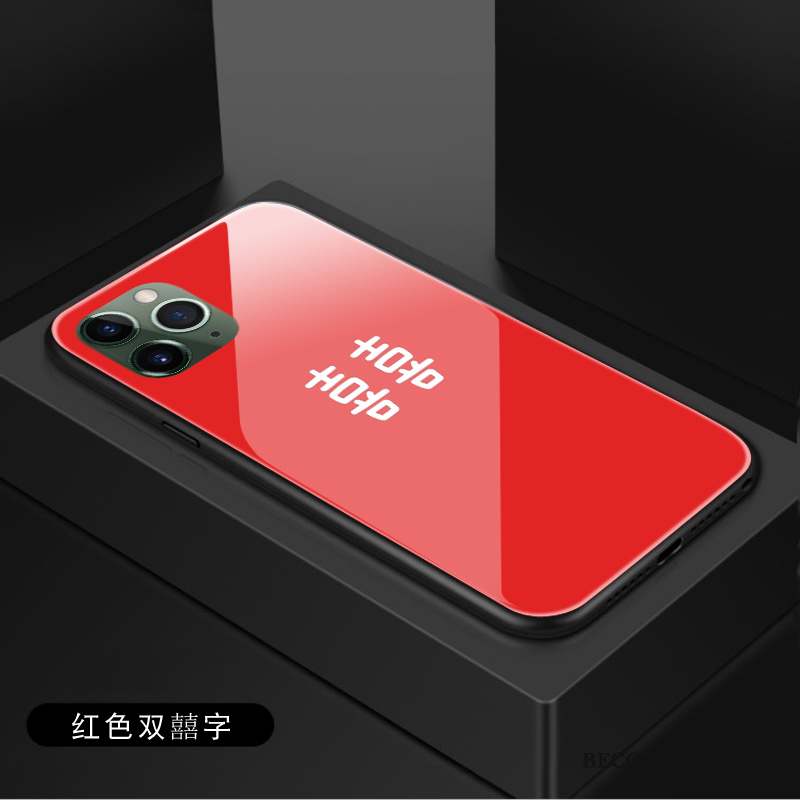 iPhone 11 Pro Mariée Style Chinois Grand Coque De Téléphone Nouveau Verre Trempé