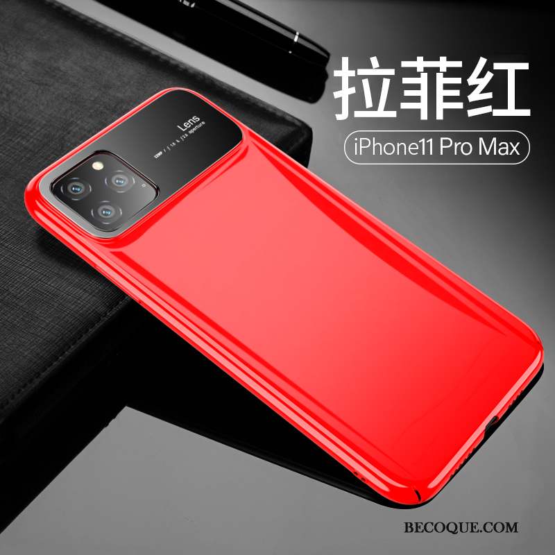 iPhone 11 Pro Max Amoureux Nouveau Coque Verre Net Rouge Très Mince