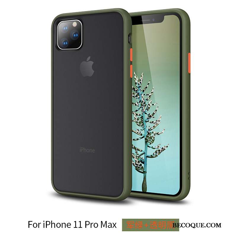 iPhone 11 Pro Max Coque De Téléphone Silicone Net Rouge Fluide Doux Tout Compris Transparent
