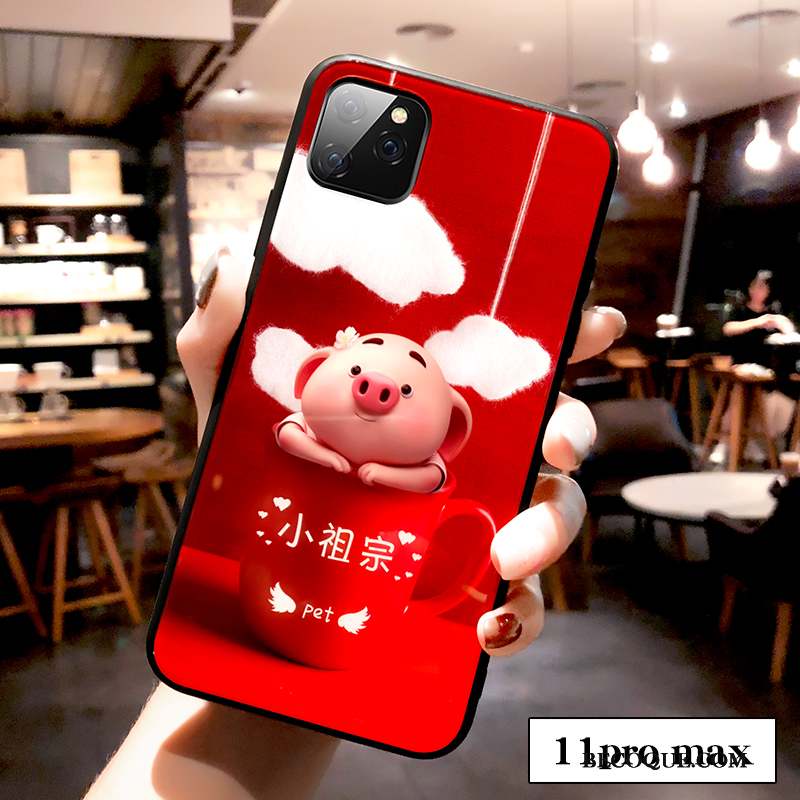 iPhone 11 Pro Max Coque De Téléphone Tout Compris Incassable Charmant Rouge Personnalité