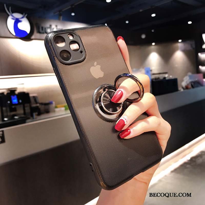 iPhone 11 Pro Max Coque Délavé En Daim Tout Compris À Bord Modèle Fleurie Anneau Incassable