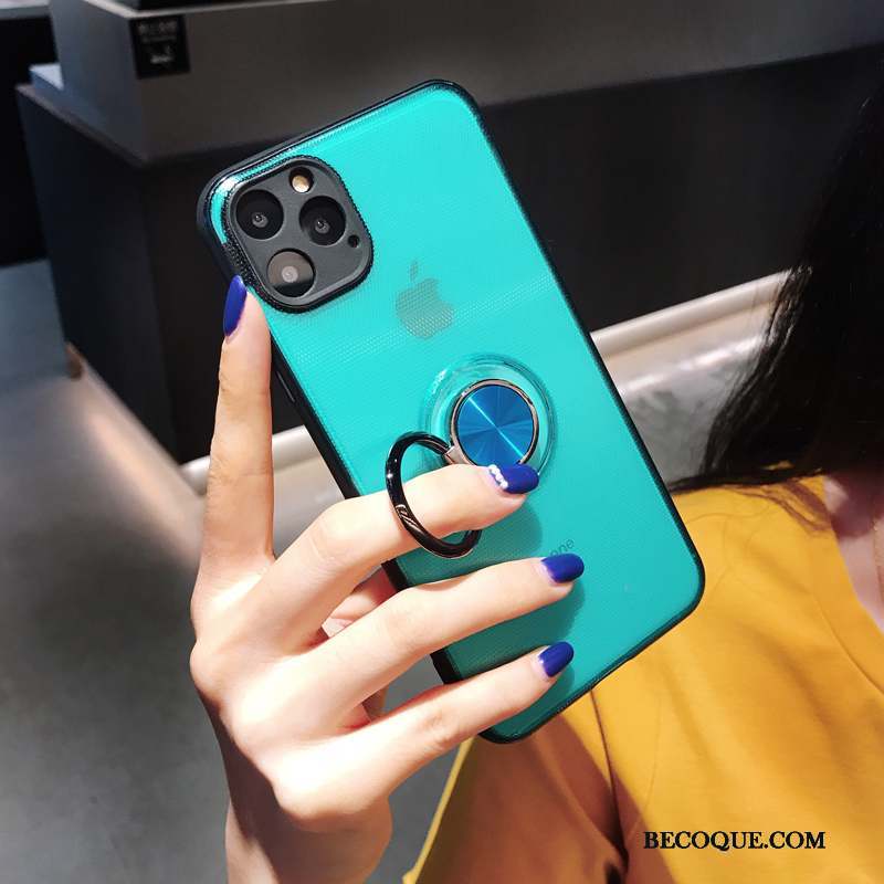 iPhone 11 Pro Max Coque Délavé En Daim Tout Compris À Bord Modèle Fleurie Anneau Incassable