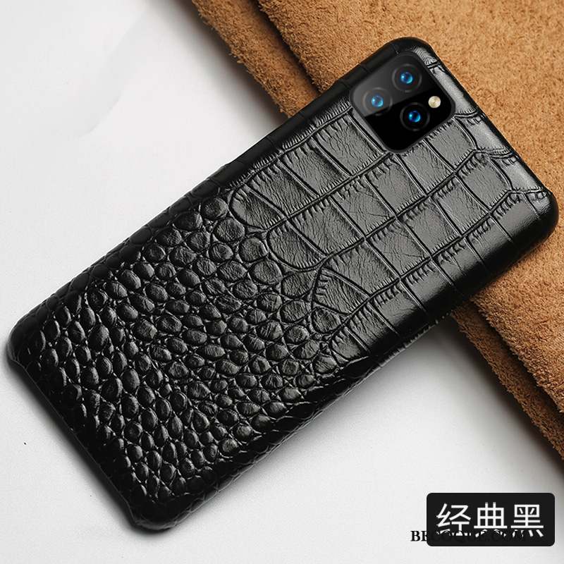 iPhone 11 Pro Max Coque Noir Personnalisé Sac Nouveau Simple Business