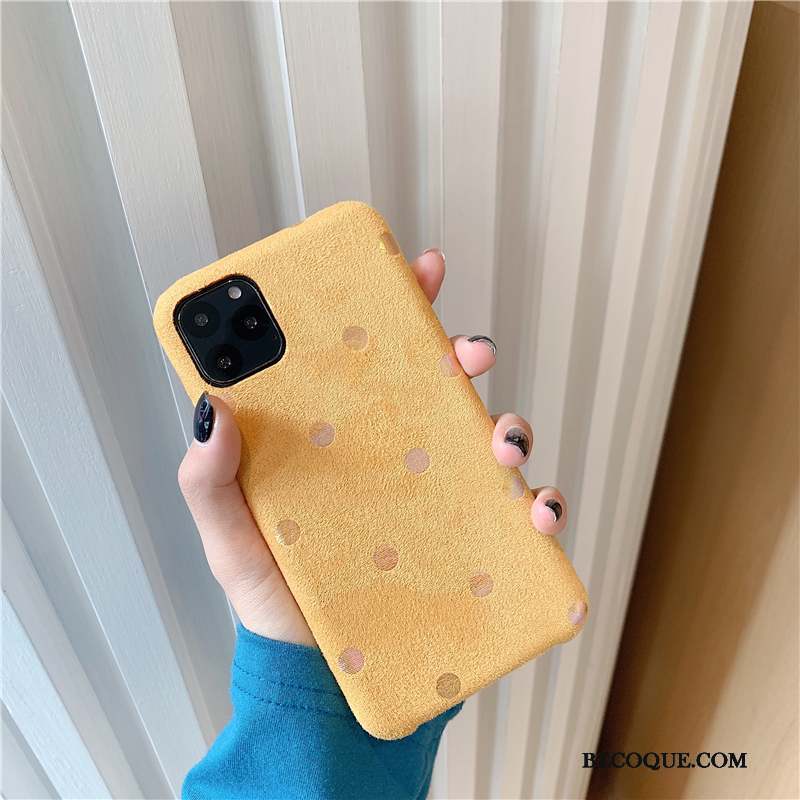 iPhone 11 Pro Max Coque Point D'onde Flanelle Nouveau Étui Créatif Vintage