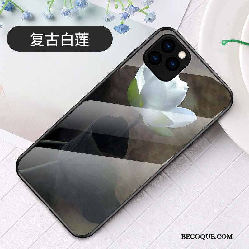 iPhone 11 Pro Max Coque Protection Noir Blanc Verre Simple Nouveau
