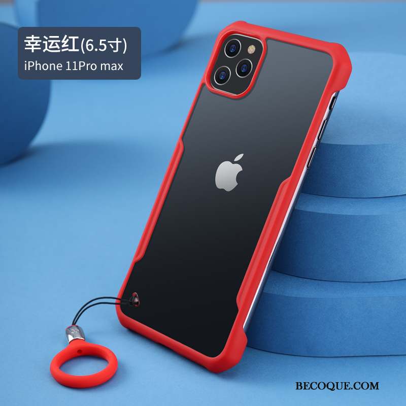 iPhone 11 Pro Max Coque Étui Marque De Tendance Nouveau Incassable Bleu Transparent