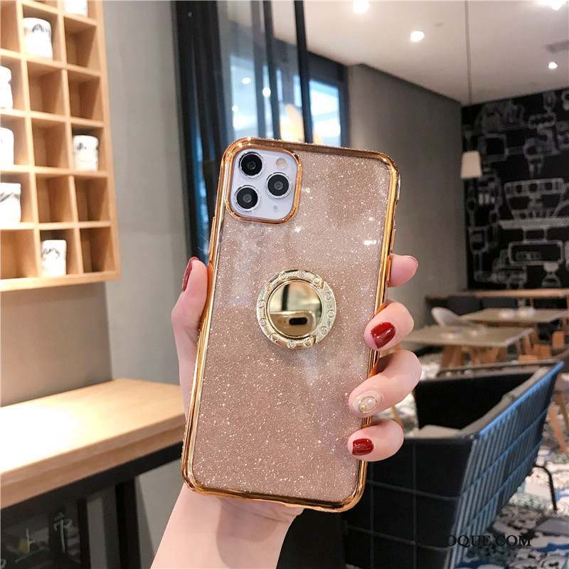 iPhone 11 Pro Max Coque Étui Noir Incassable Rose Mode Luxe