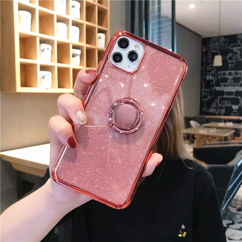 iPhone 11 Pro Max Coque Étui Noir Incassable Rose Mode Luxe