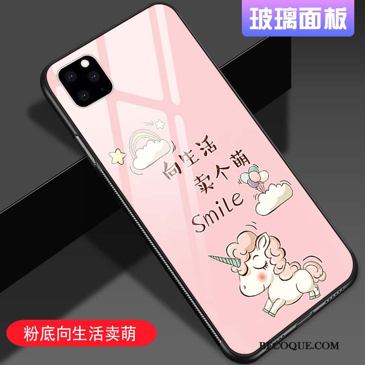 iPhone 11 Pro Max Coque Étui Rose Miroir Fluide Doux Protection Silicone