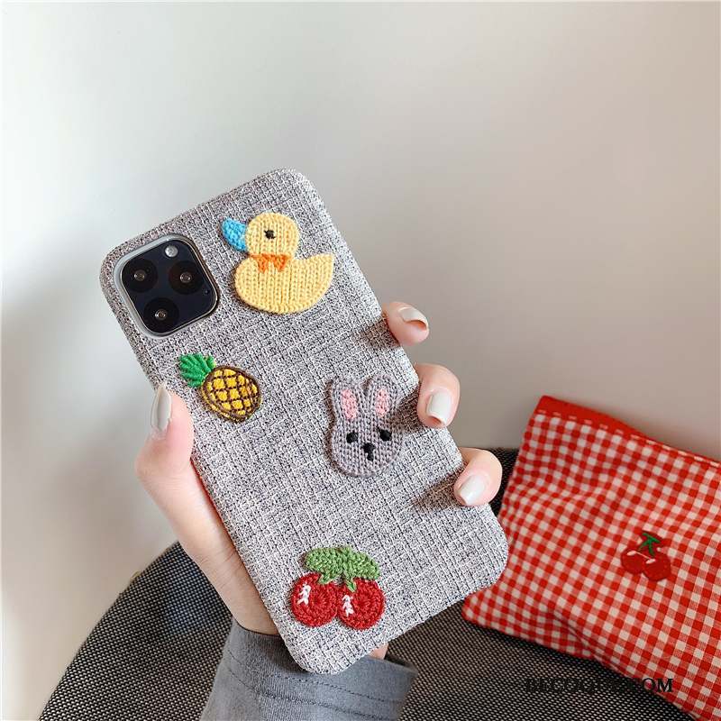 iPhone 11 Pro Max Créatif Animal Coque De Téléphone Protection Peluche Dessin Animé