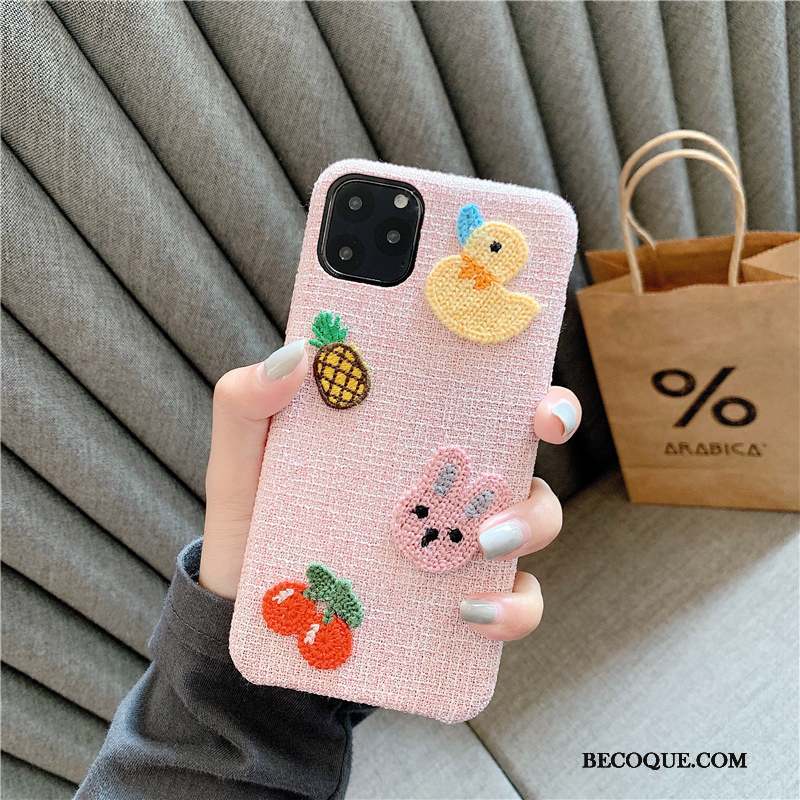 iPhone 11 Pro Max Créatif Animal Coque De Téléphone Protection Peluche Dessin Animé