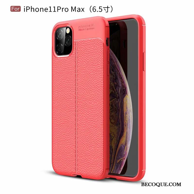 iPhone 11 Pro Max Cuir Tout Compris Bleu Tendance Coque De Téléphone Délavé En Daim