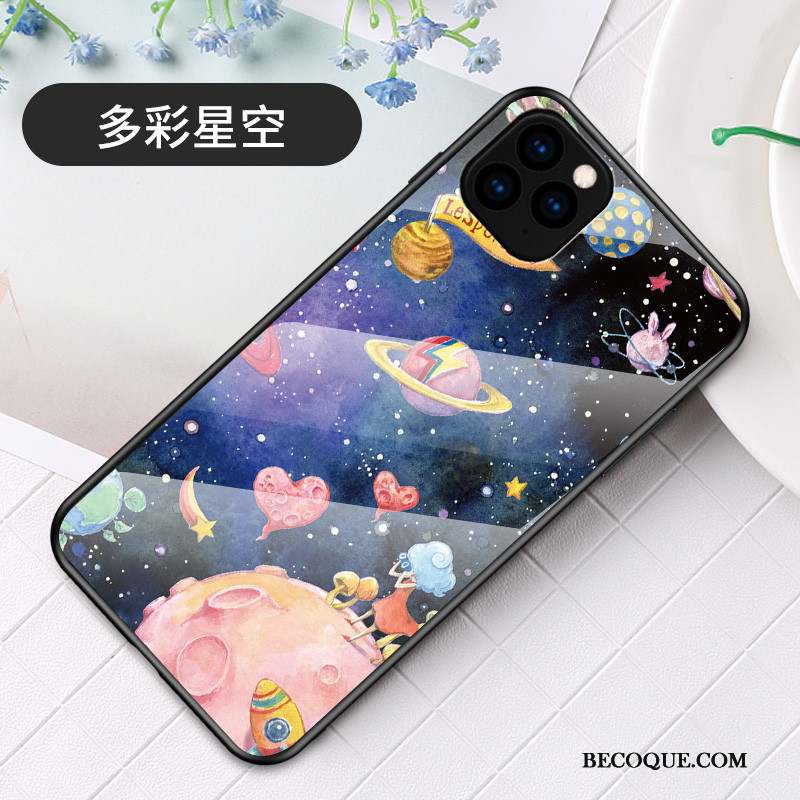 iPhone 11 Pro Max Incassable Fluide Doux Coque De Téléphone Difficile Dessin Animé Silicone