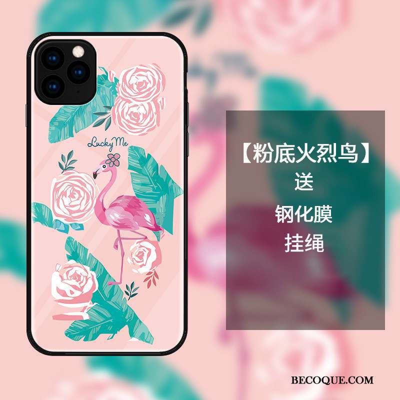 iPhone 11 Pro Max Luxe Incassable Simple Mode Rose Coque De Téléphone