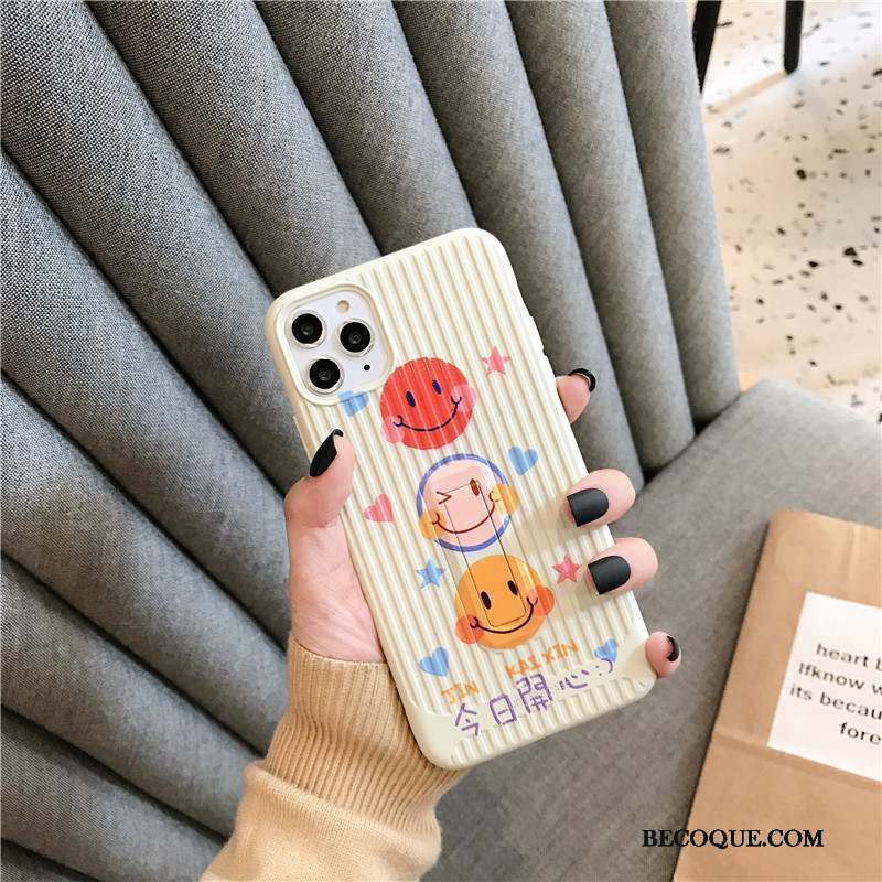 iPhone 11 Pro Max Support Blanc Simple Coque Souriant Tout Compris