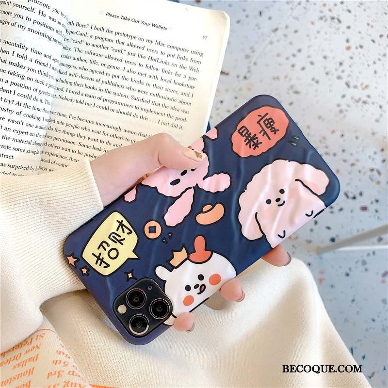 iPhone 11 Pro Petit Coque De Téléphone Bleu Tout Compris Dessin Animé Créatif