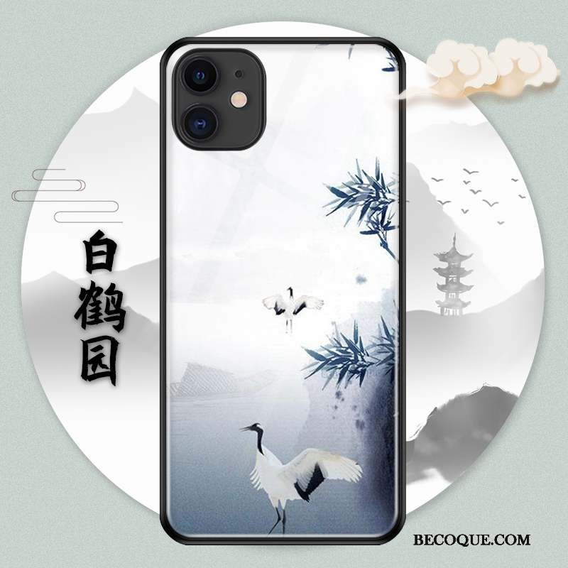 iPhone 11 Pro Protection Créatif Style Chinois Nouveau Encre Coque