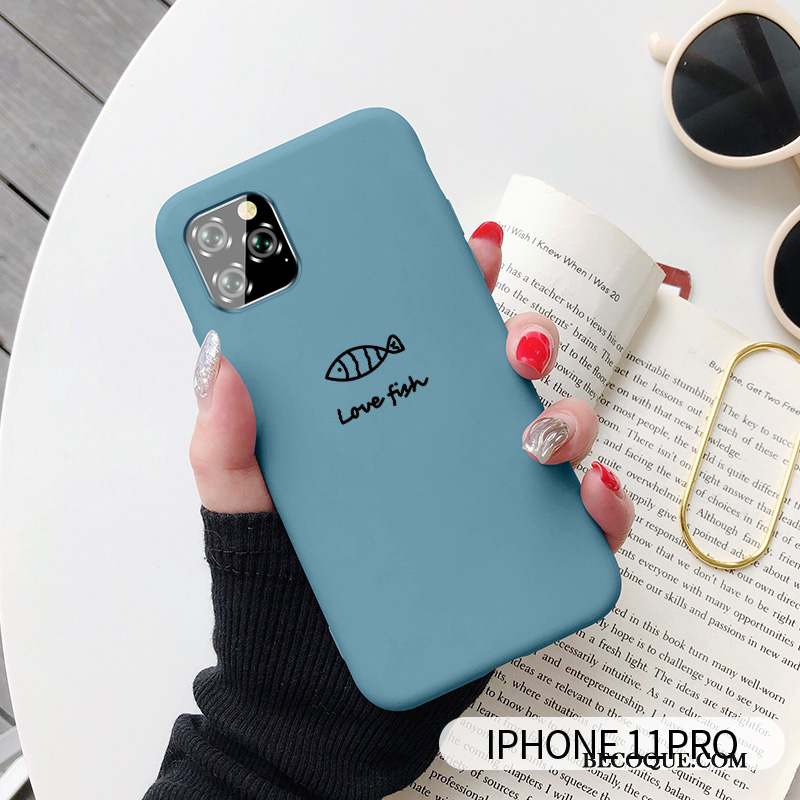 iPhone 11 Pro Silicone Dessin Animé Coque De Téléphone Chiens Chat Personnalité