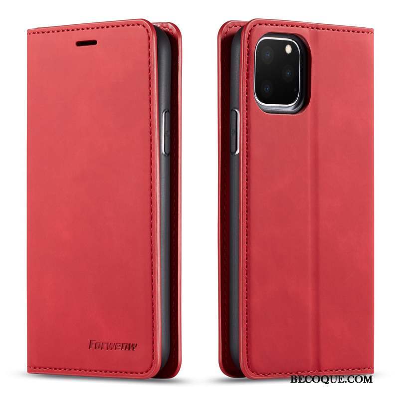 iPhone 11 Pro Étui Business Coque De Téléphone Téléphone Portable Cuir Véritable Étui En Cuir