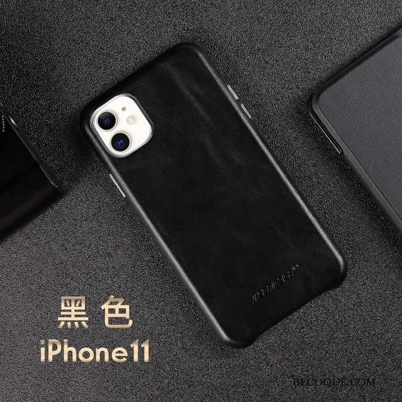 iPhone 11 Protection Très Mince Noir Coque Incassable Business